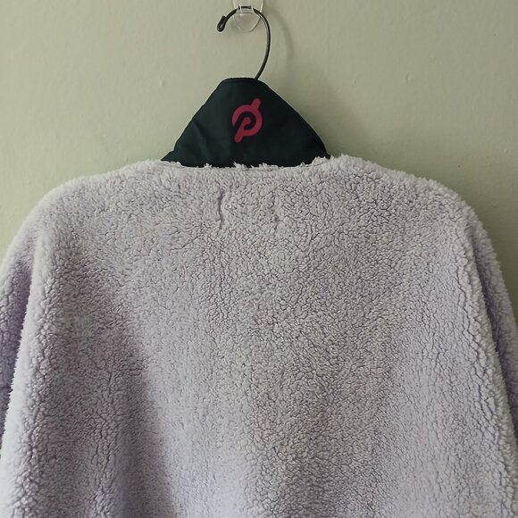 Peloton Women's Size Medium Caviar Warm Sherpa Sweater Long Sleeve Pocket Purple - Picture 13 of 15